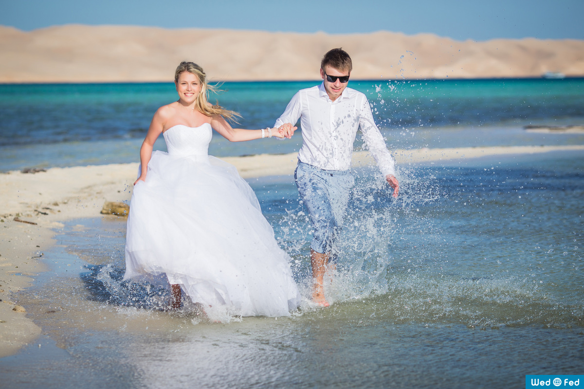 Свадебные фотосессии на море за границей Наряды